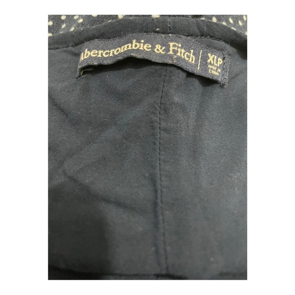 Abercrombie & Fitch womens midi long dress V neck polk dot side sip. Size XLP - Picture 10 of 10